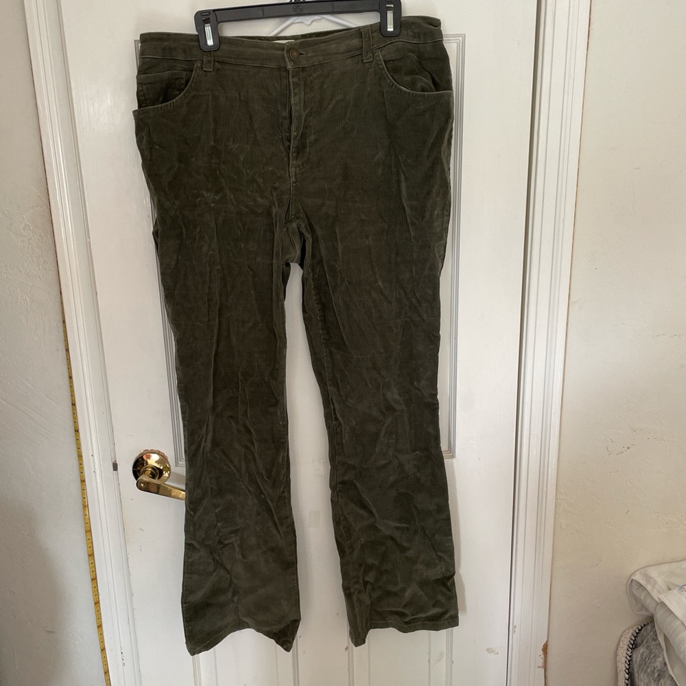 Olive Green Women's Corduroy Jeans